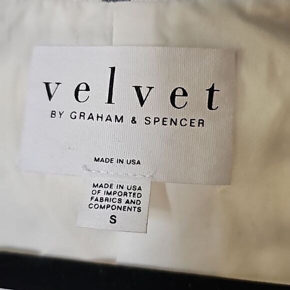 Anthropologie‎ Velvet By Graham White and Navy Striped Double Peacoat Size Small - Picture 7 of 9